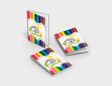 Caderno com Espiral Capa Maleável A5 14,8x21 48 folhas 4x0 Supremo - 4x0 - 5 unid