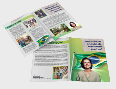 Jornal Informativo Político com Dobra Couchê 90g Sem Verniz 21x29,7cm - 4x4 - 10000 unid