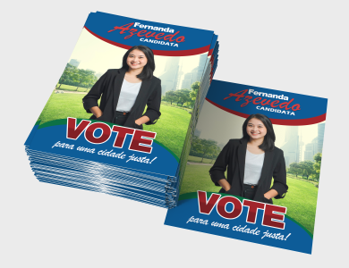 Panfleto Político Couchê 120g Sem Verniz 20x28cm - 4x4 - 2500 unid